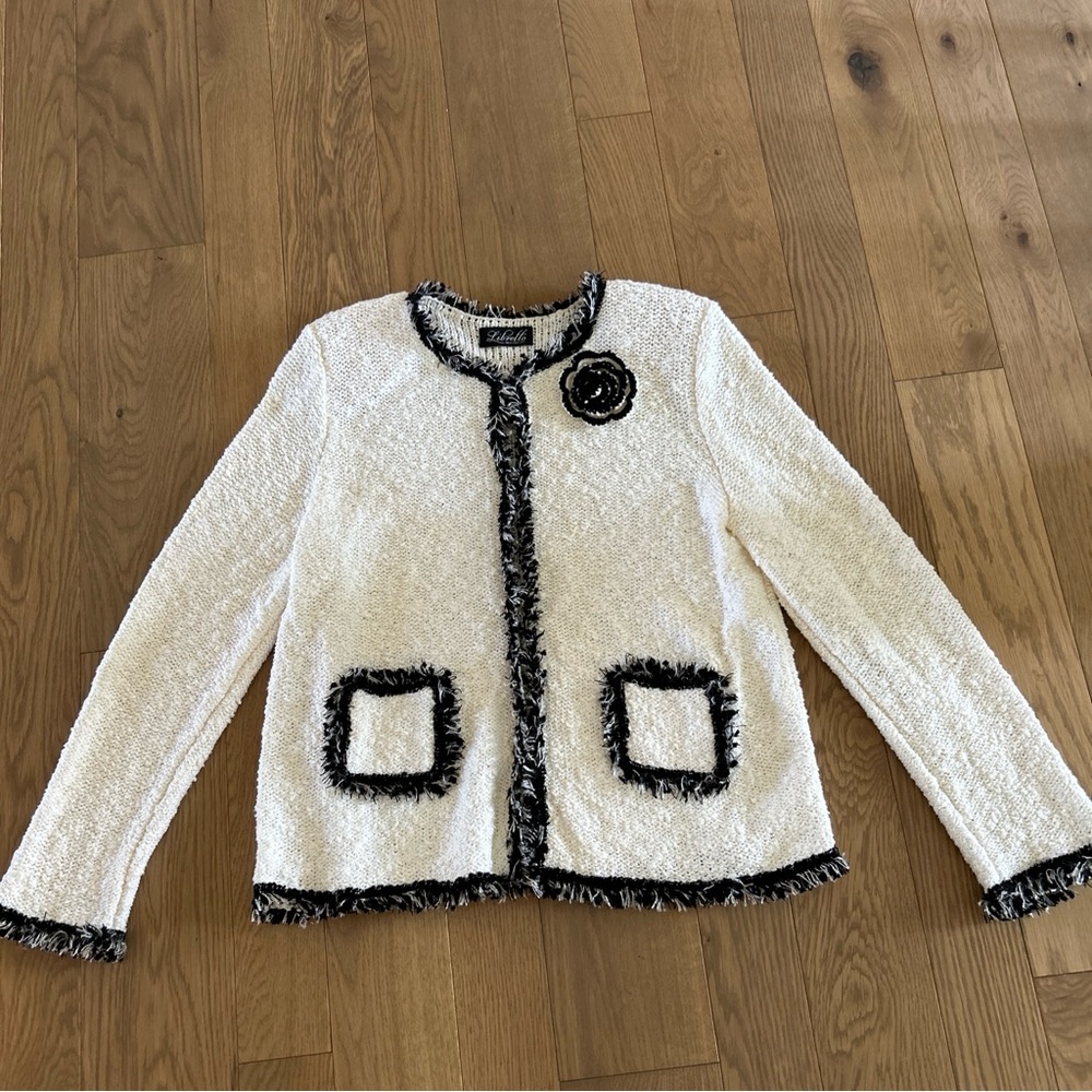 LIBRETTO NYC Fiber Artist Victoria Watson sz M Handloomed Sweater Jacket